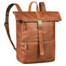 "Cairo" Vintage Kurierrucksack Rolltop Leder groß Herren