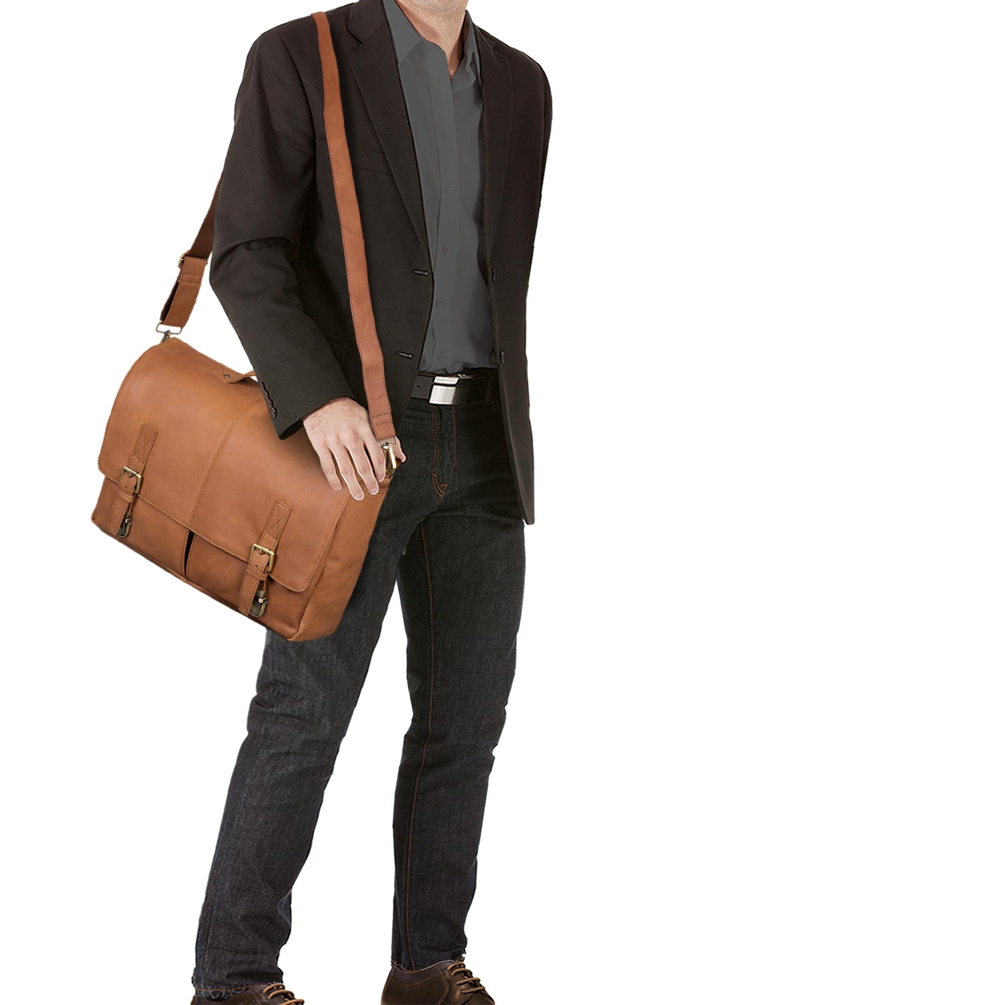 Bürotasche Leder Vintage braun