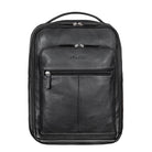 Glattleder Rucksack Herren schwarz