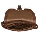 Braune Leder Schultertasche Herren