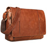 B-WARE "Erik" Vintage Schultertasche Leder 15,6 Zoll