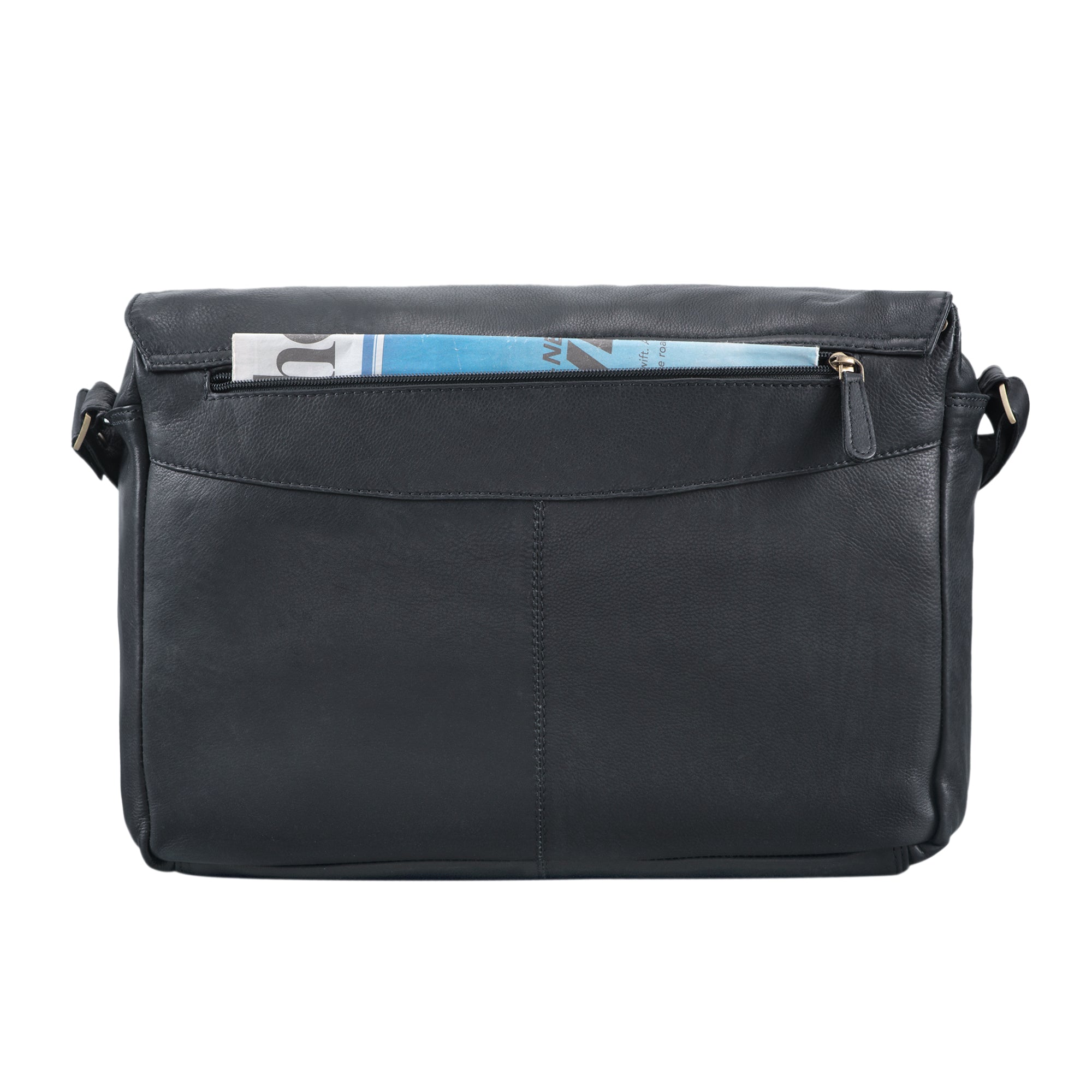 Schultertasche Leder Vintage schwarz