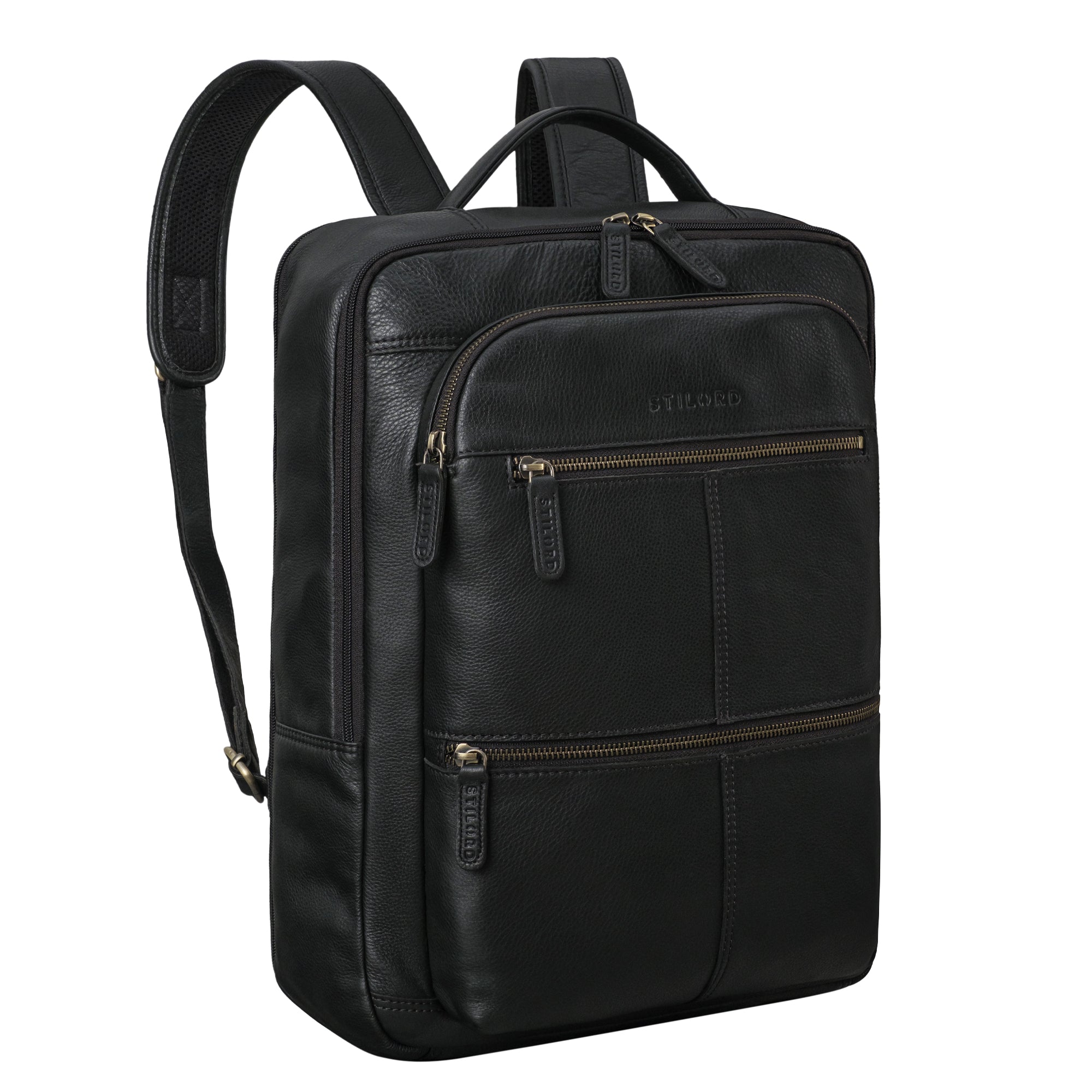 Rucksack Leder Schwarz Groß