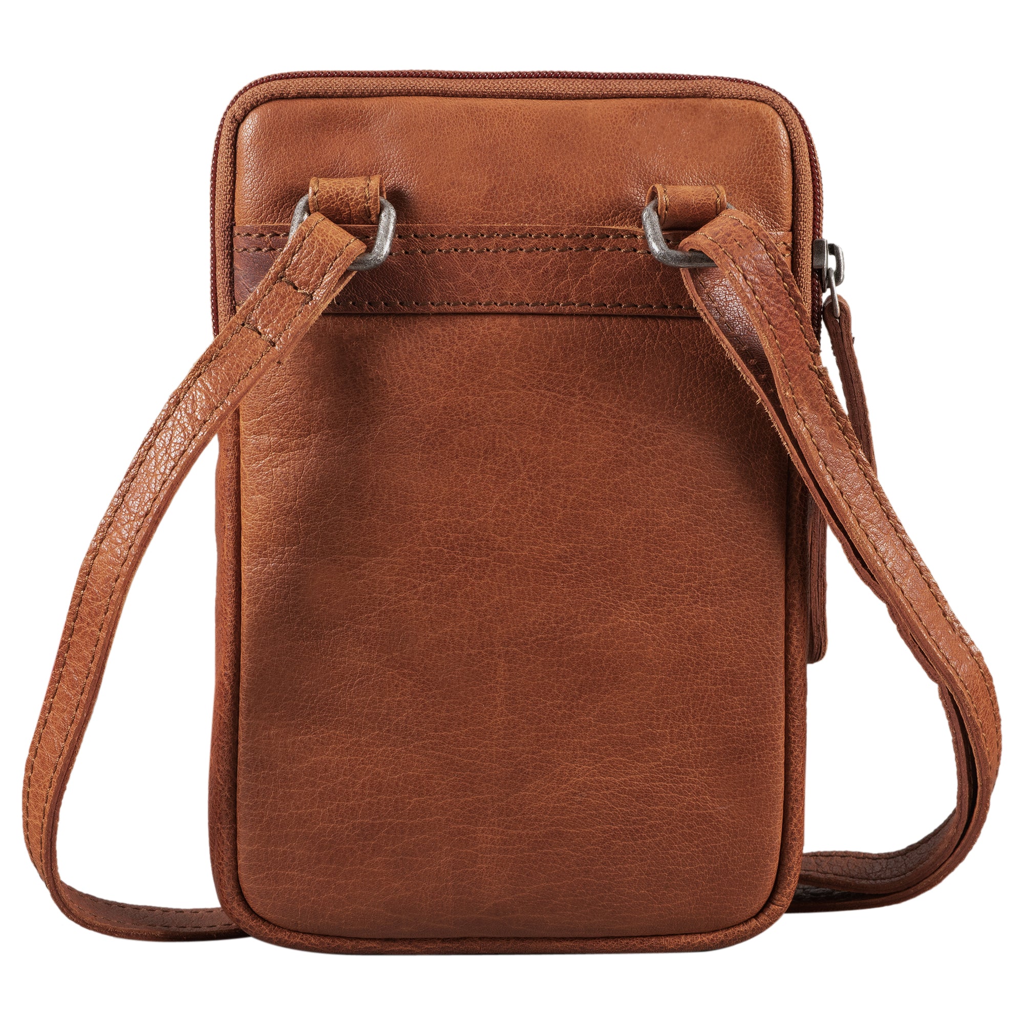 Leder Brusttasche groß braun