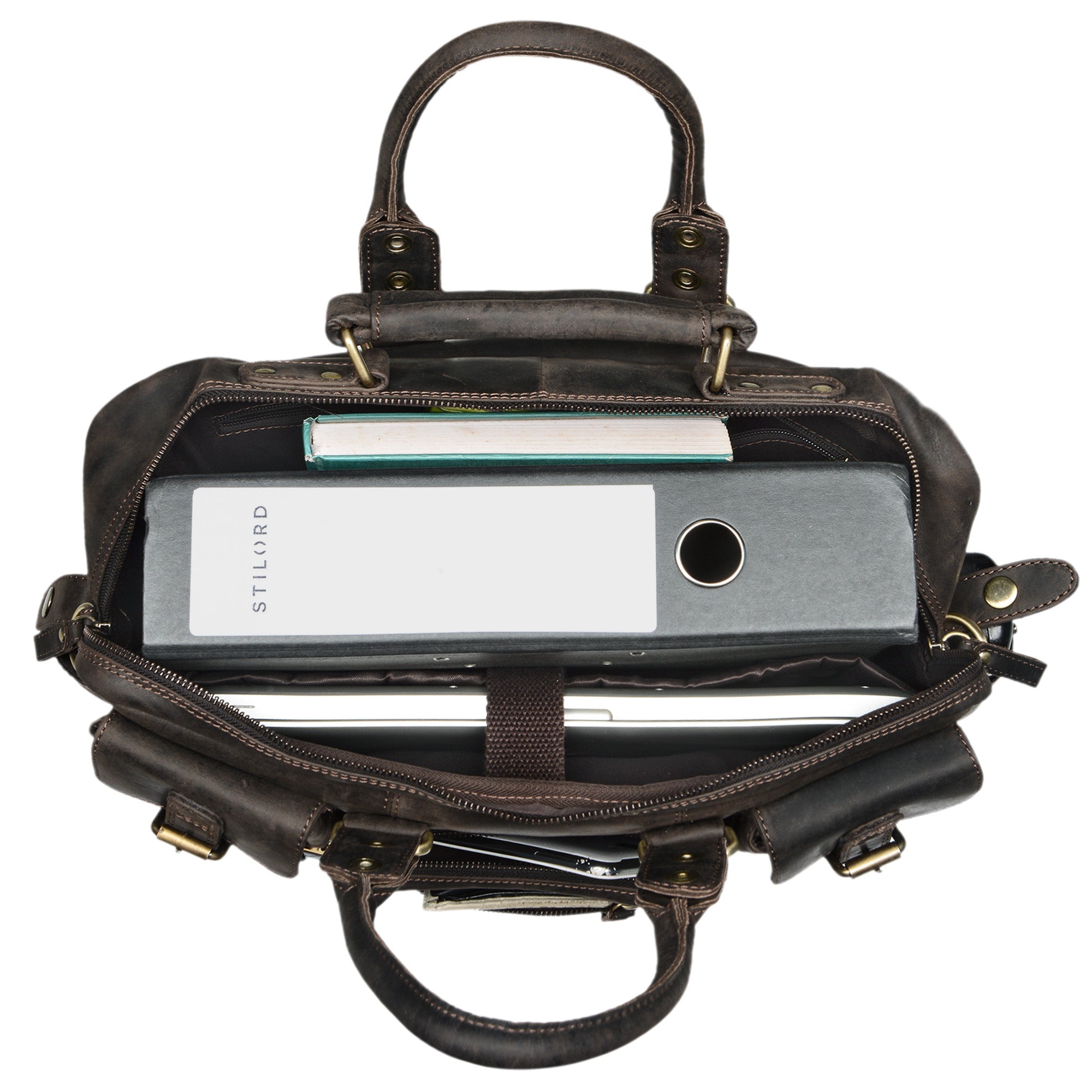 Businesstasche Leder dunkelbraun