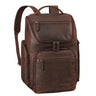 "Reggie" XL Leder Rucksack Herren mit 15 - 17 Zoll Laptop Fach Groß