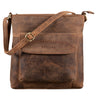 Vintage Umhängetasche Damen Leder braun