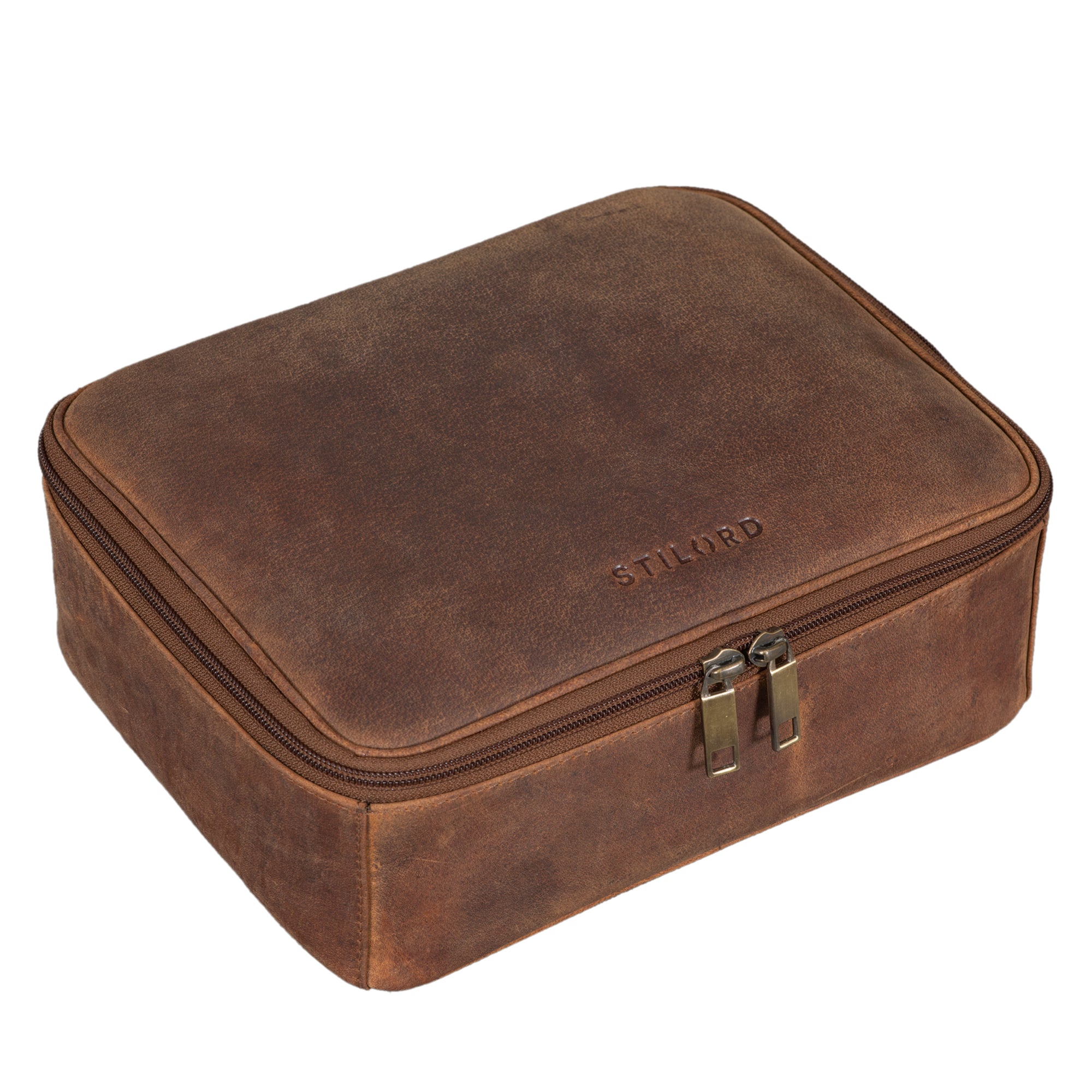 Vintage Wasch Tasche Leder