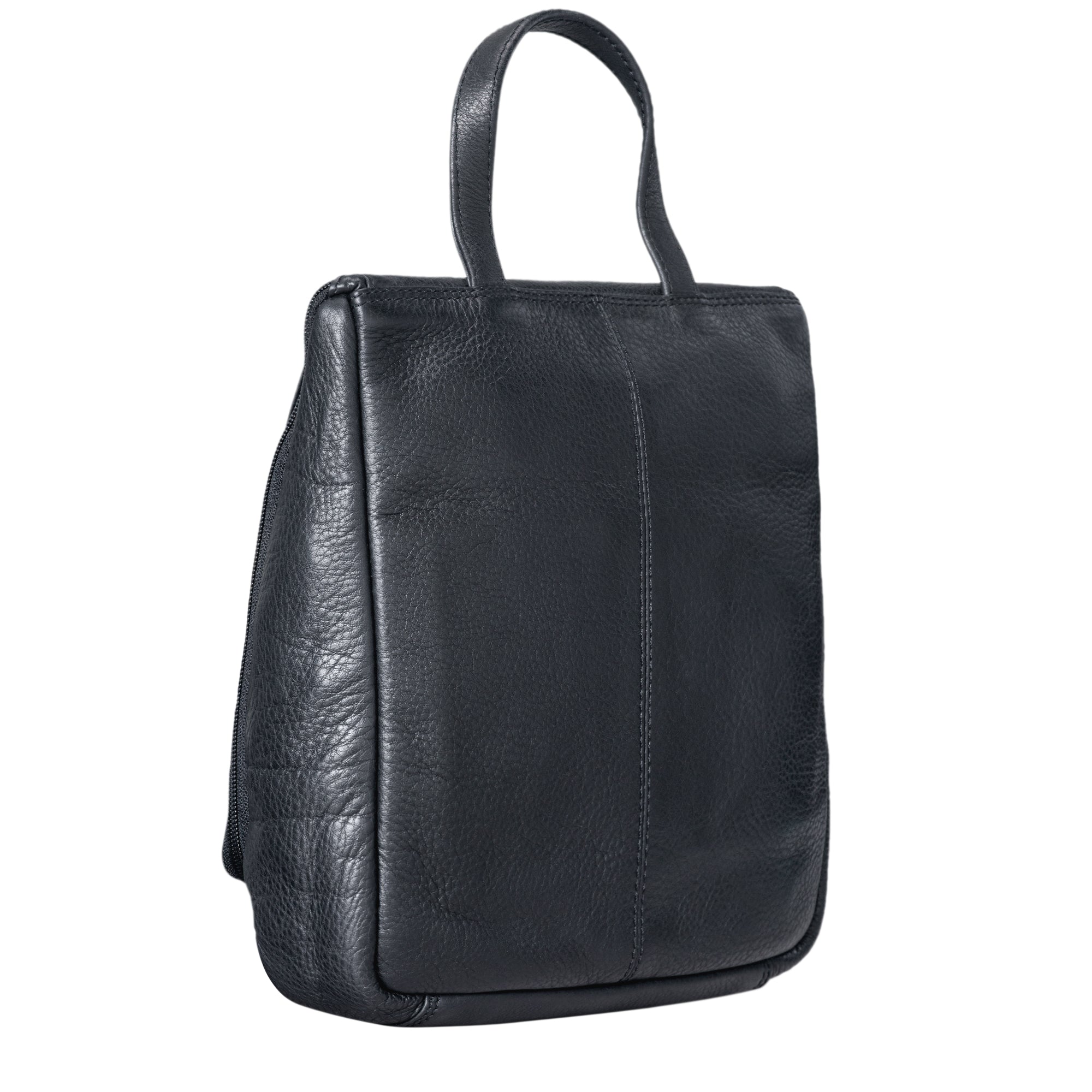 schwarze Kulturtasche Leder