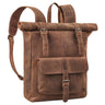 "Herakles" XL Leder Rolltop Rucksack 17 Zoll