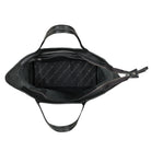 großer Shopper Damen Leder schwarz