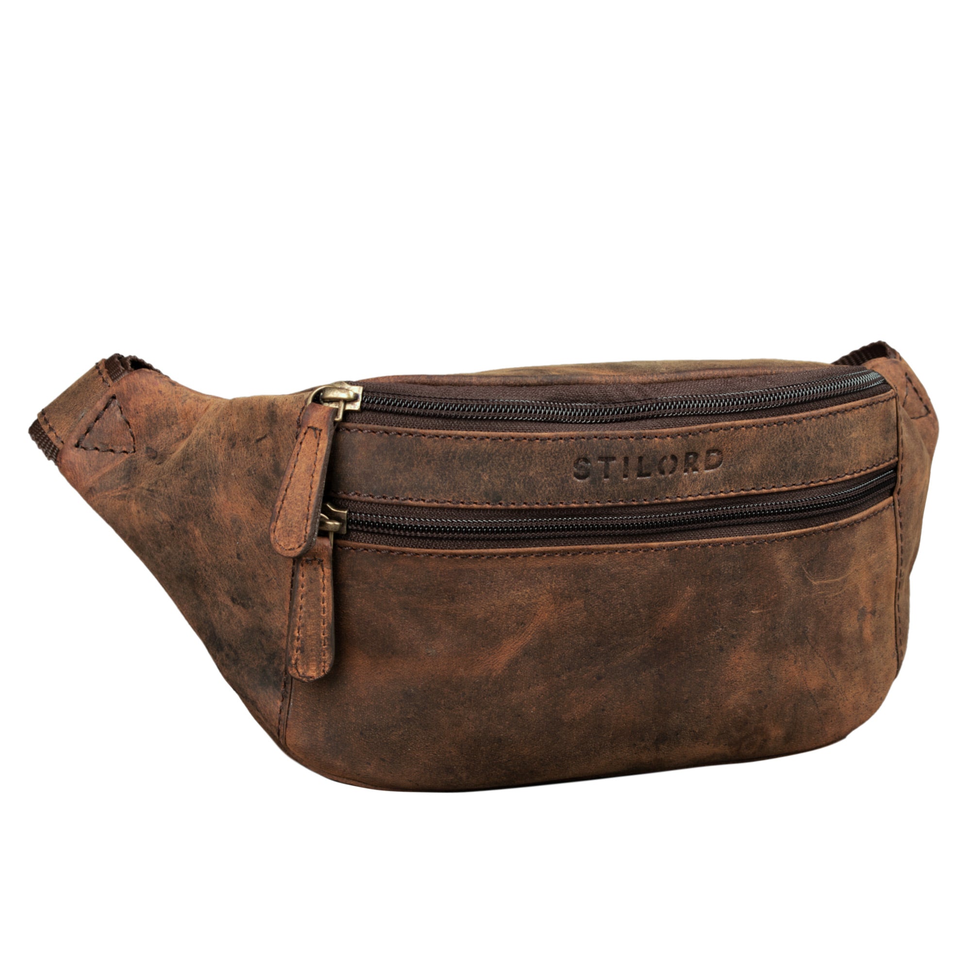 Bauchtasche Echtleder braun