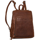 Damen Vintage Rucksack Leder klein braun