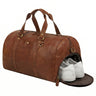 "Ventura" Robuste Leder Reisetasche Groß Herren Weekender mit Schuhfach 40L