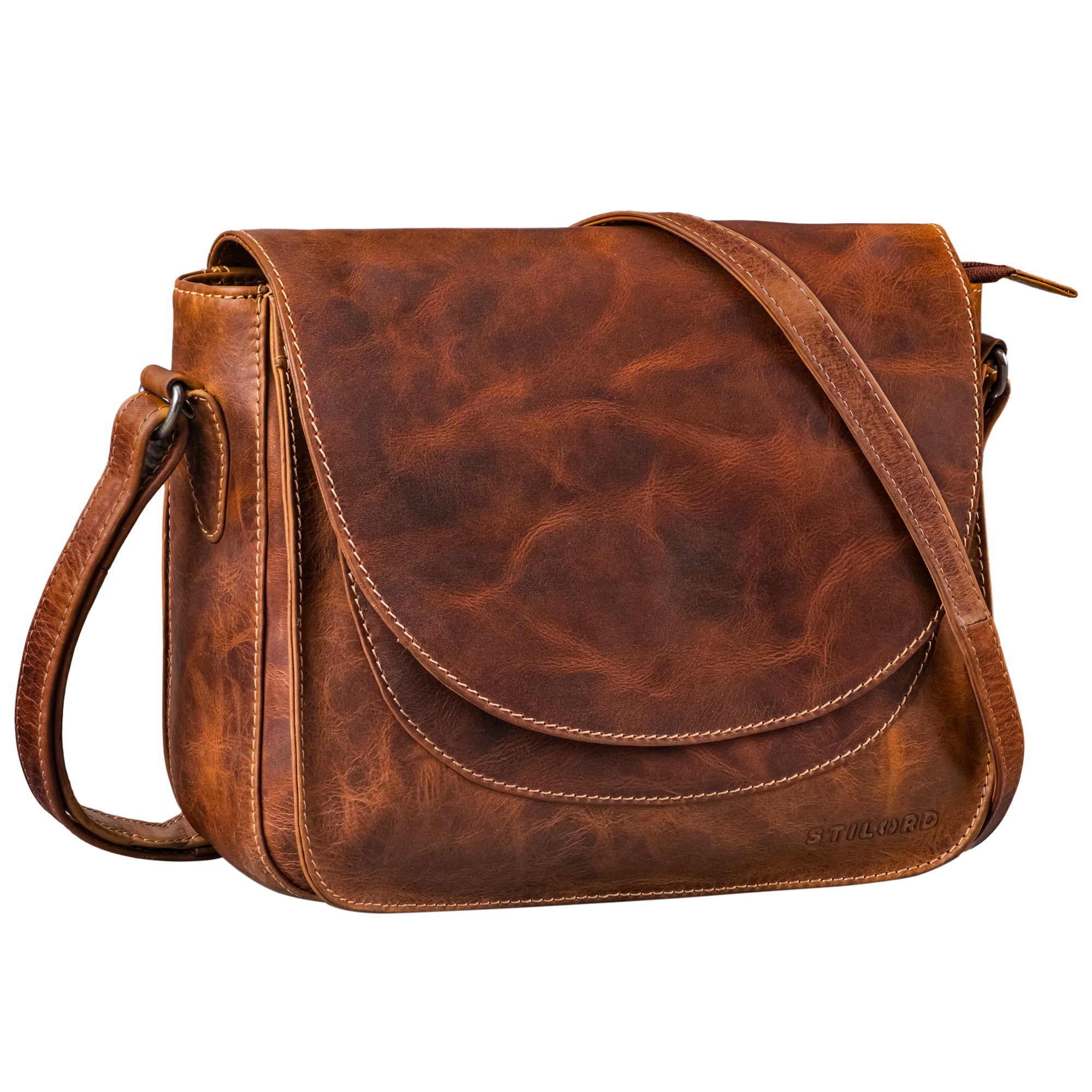 Damen Umhängetasche Braun Leder