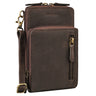 "Payton" 2-1 Leder Handytasche mit Geldbörse zum Umhängen