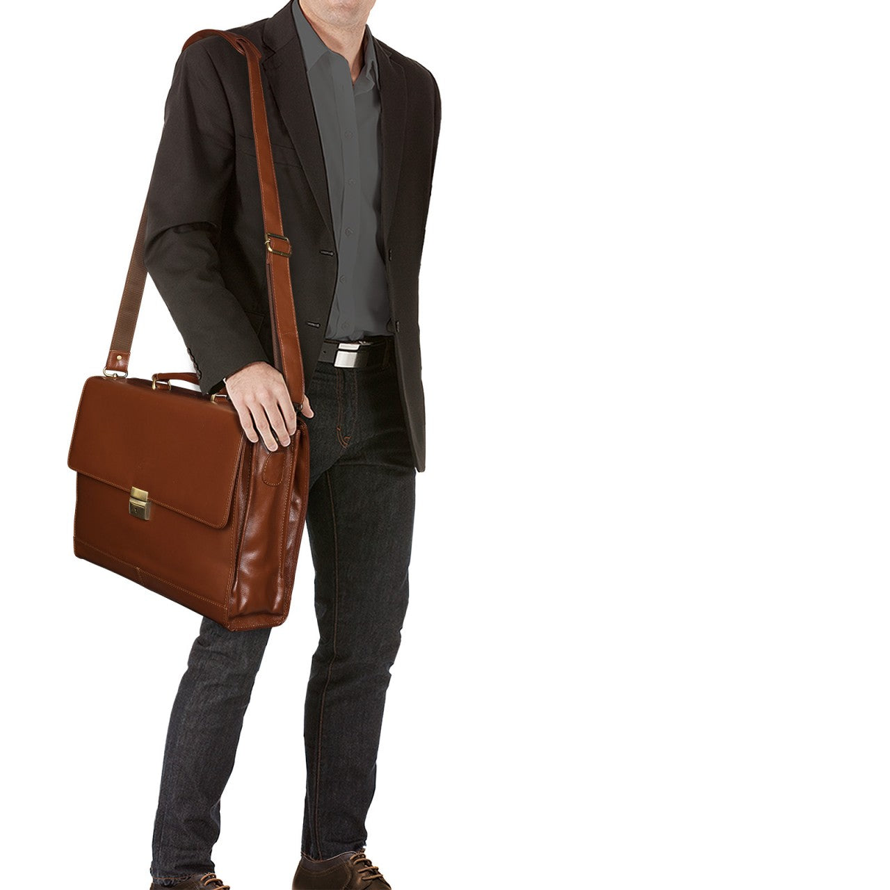 Schultertasche braun