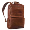 "Barney" Schmaler Laptop Rucksack 15,6 Zoll Leder für Damen und Herren