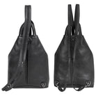 Leder Rucksack klein schwarz
