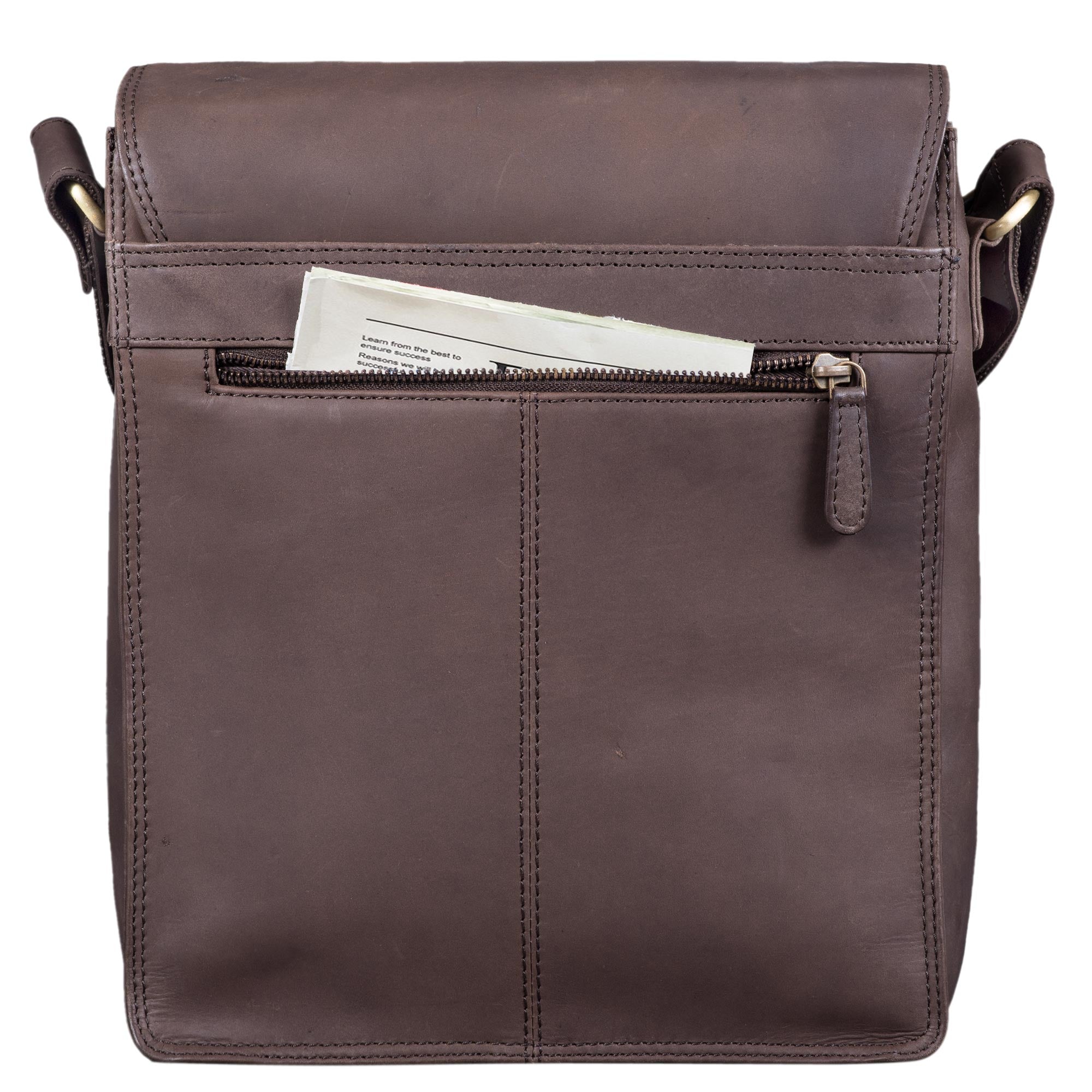 Vintage Umhängetasche Leder dunkelbraun