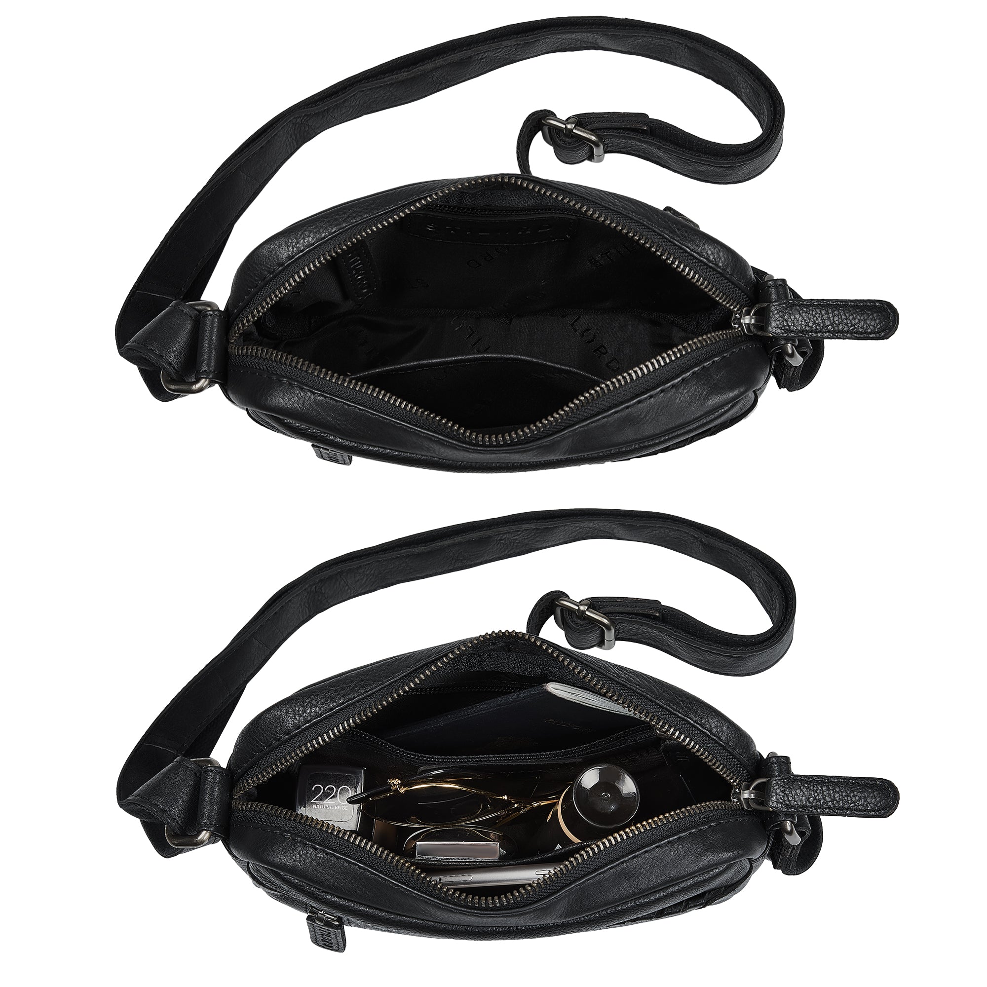 echtleder tasche mit gurt leder schwarz